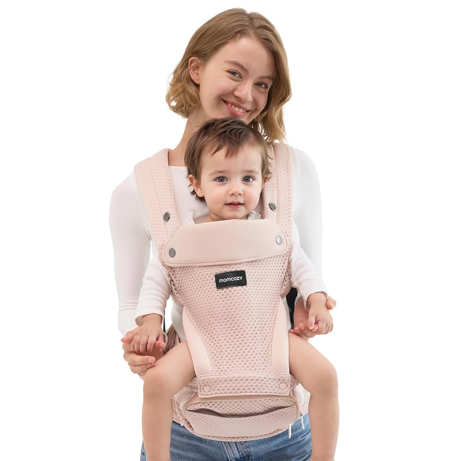 Momcozy carrier with hip cushion