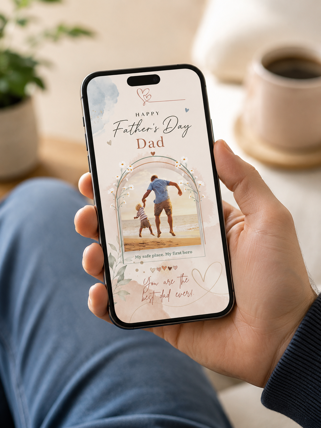 Photo Father’s Day card mockup 3