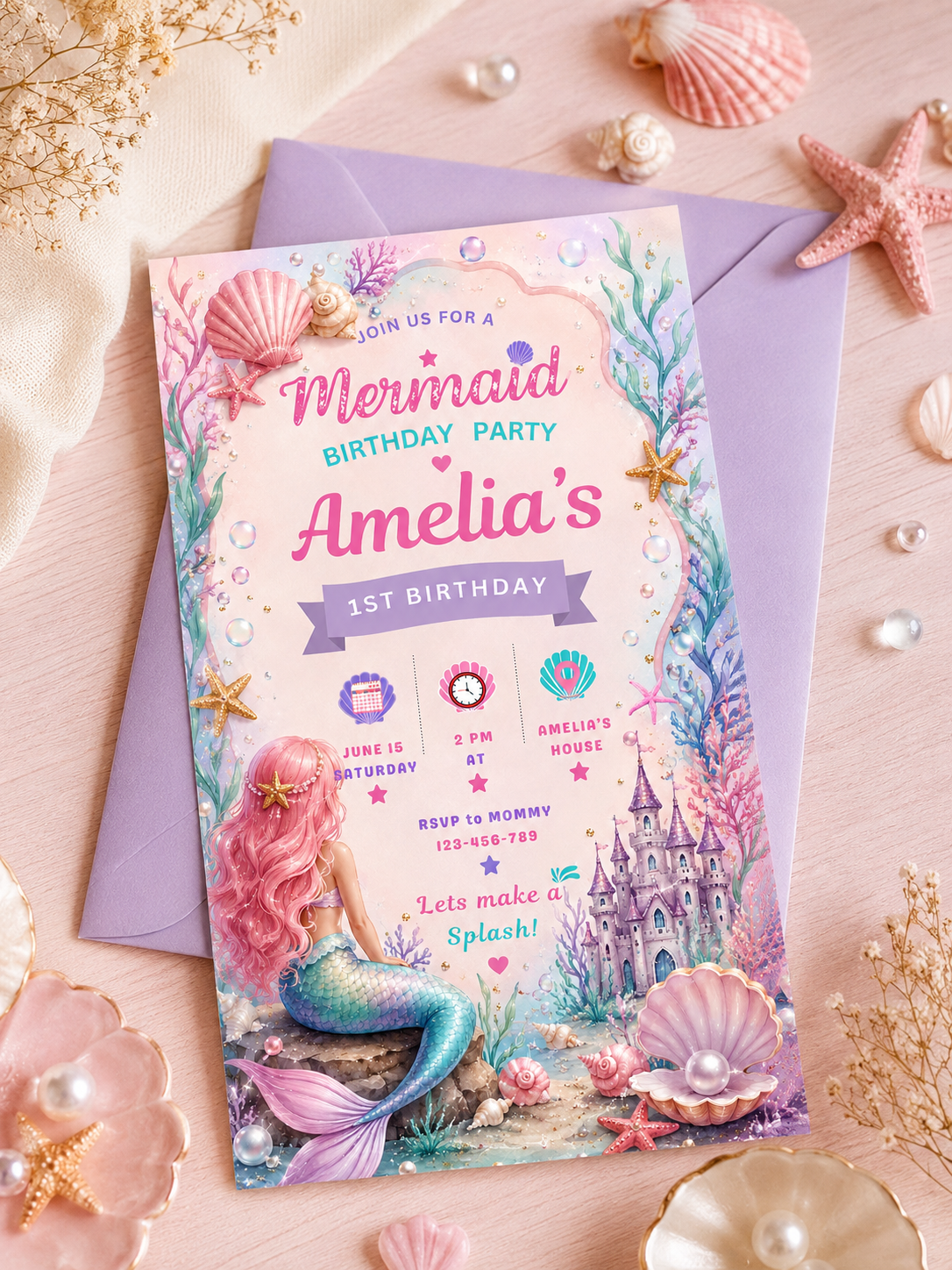 Birthday invitation mockup 2