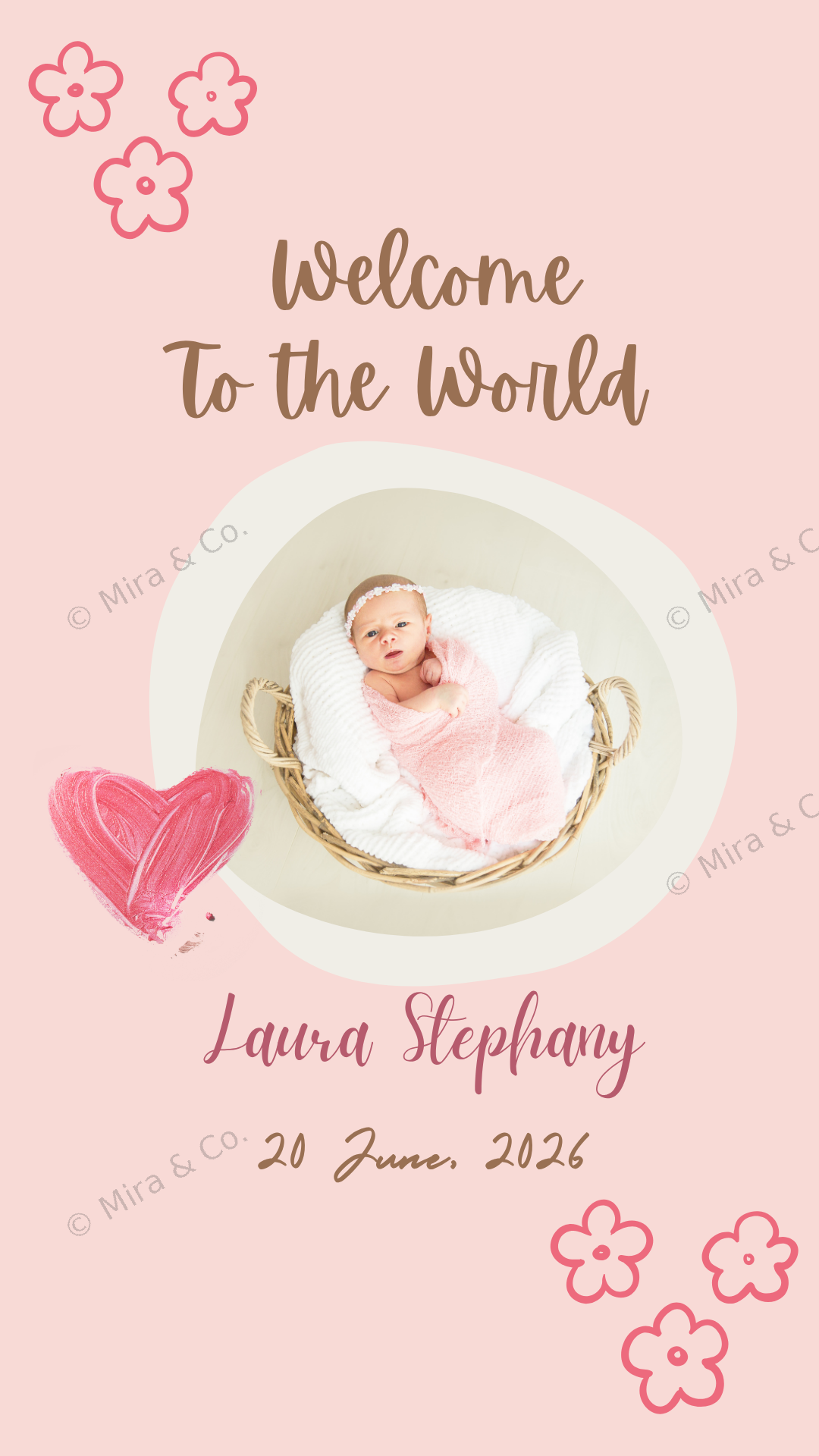 Minimalistic Baby Announcement